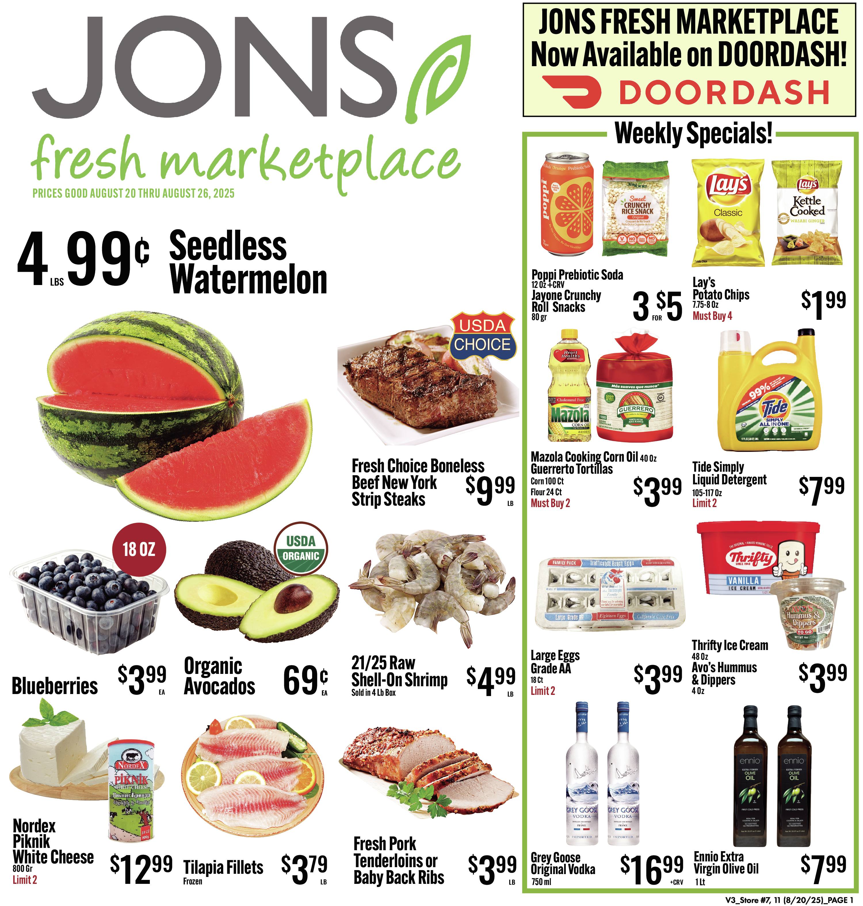 Jons Fresh Marketplace Weekly Ad Page 1