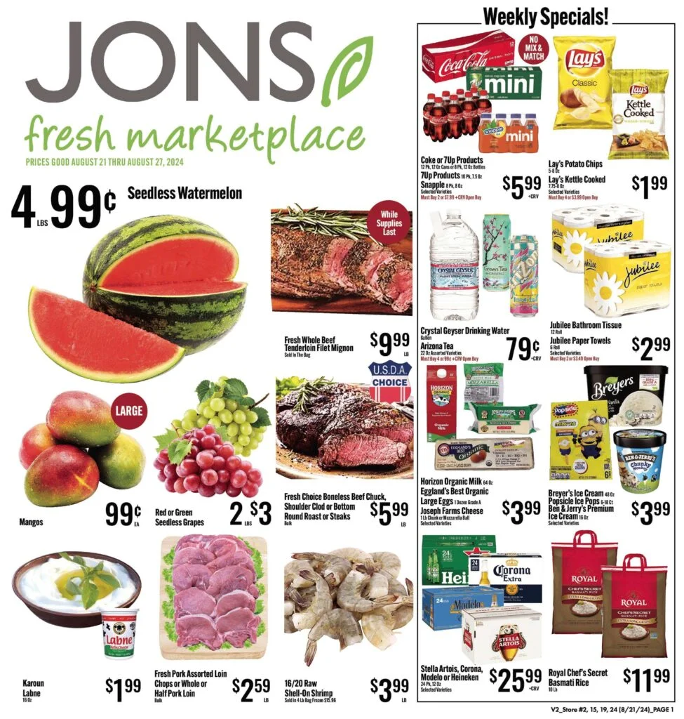 Jon's weekly ad specials