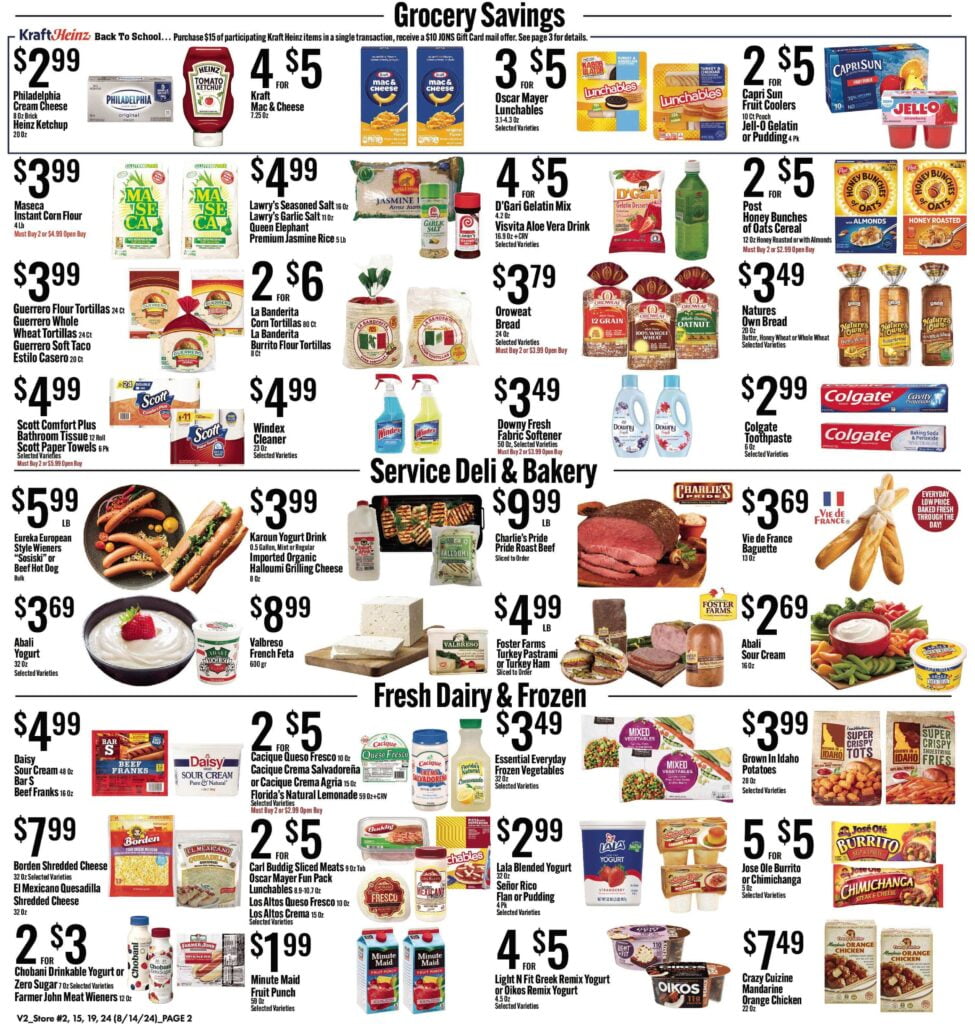 Jon's weekly ads specials