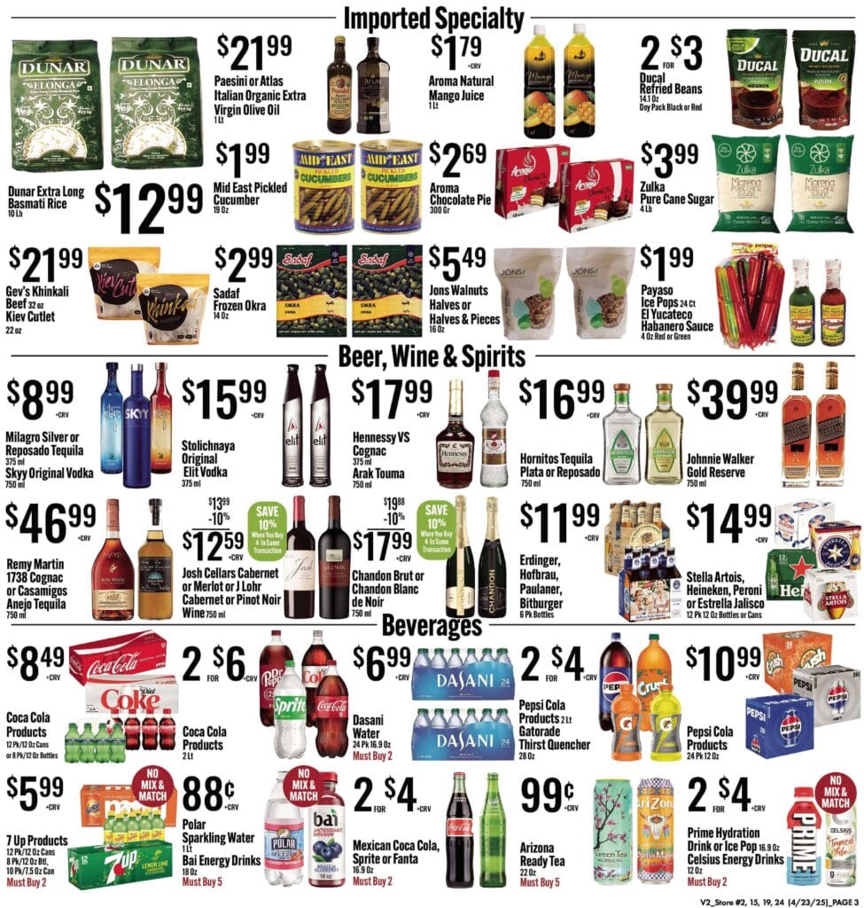 3 jons weekly specials
