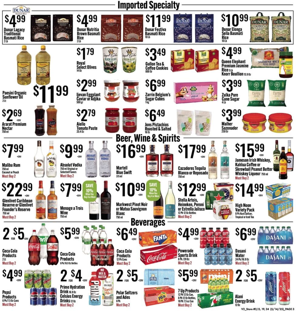 3 jons weekly specials