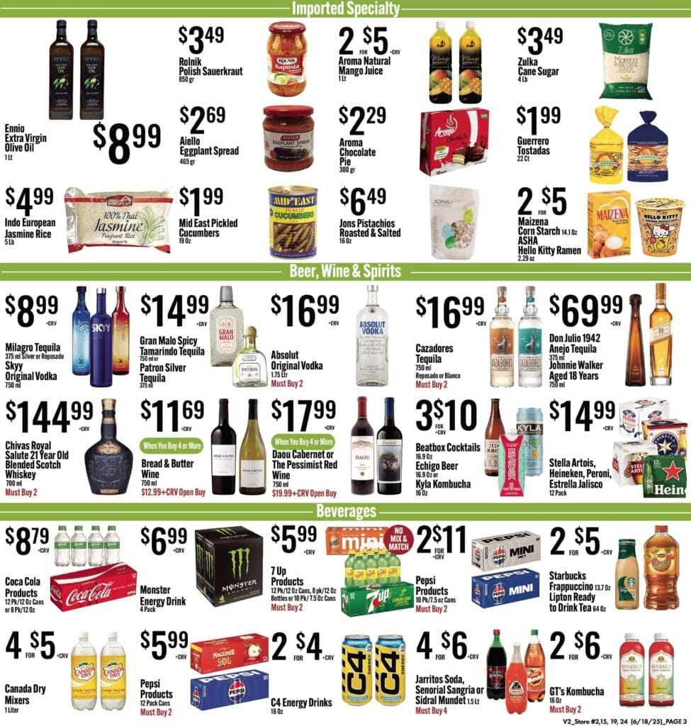 3 jons weekly specials